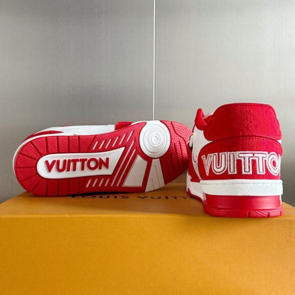 Louis Vuitton Trainer Red Monogram Denim