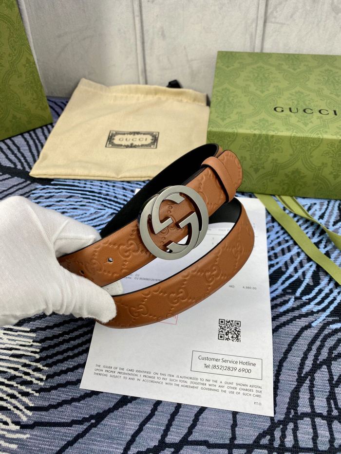 Streetwear  Belt Gucci Signature