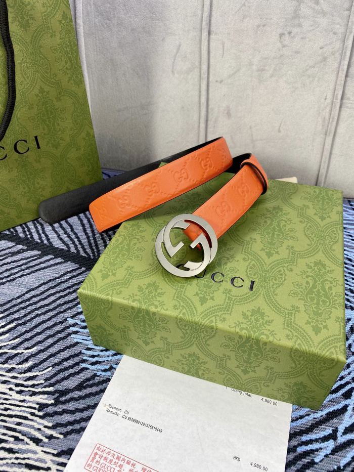 Streetwear  Belt Gucci Signature