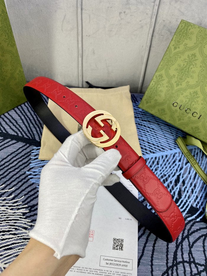 Streetwear  Belt Gucci Signature