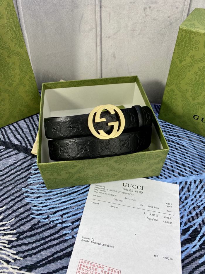 Streetwear  Belt Gucci Signature