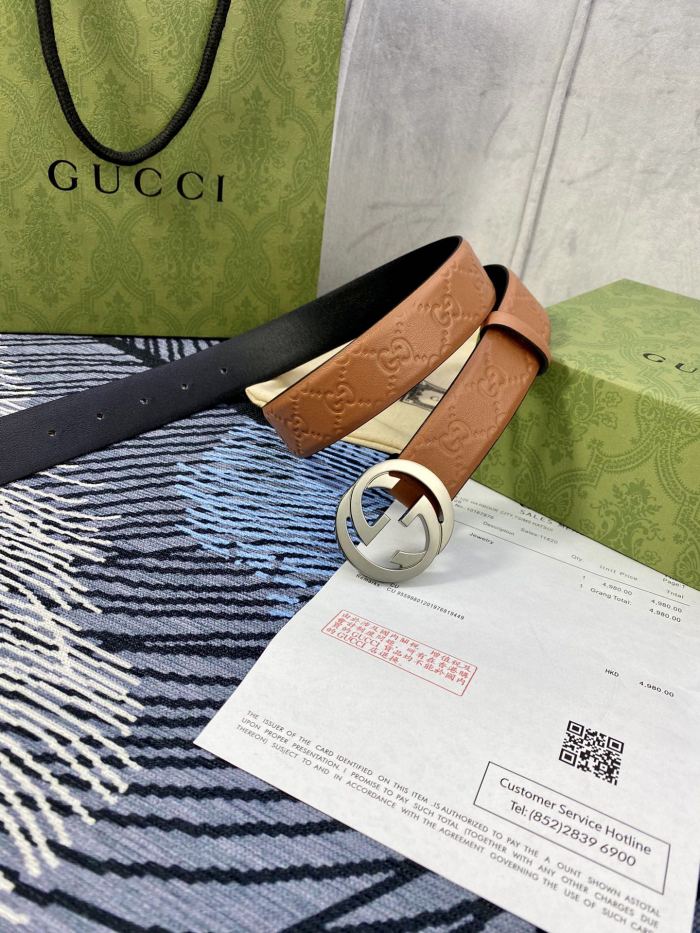 Streetwear  Belt Gucci Signature