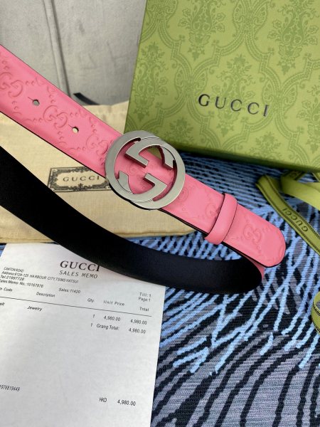 Streetwear  Belt Gucci Signature