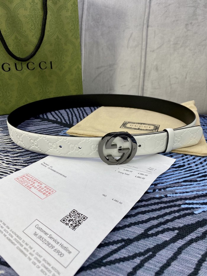 Streetwear  Belt Gucci Signature