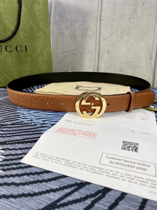 Streetwear  Belt Gucci Signature