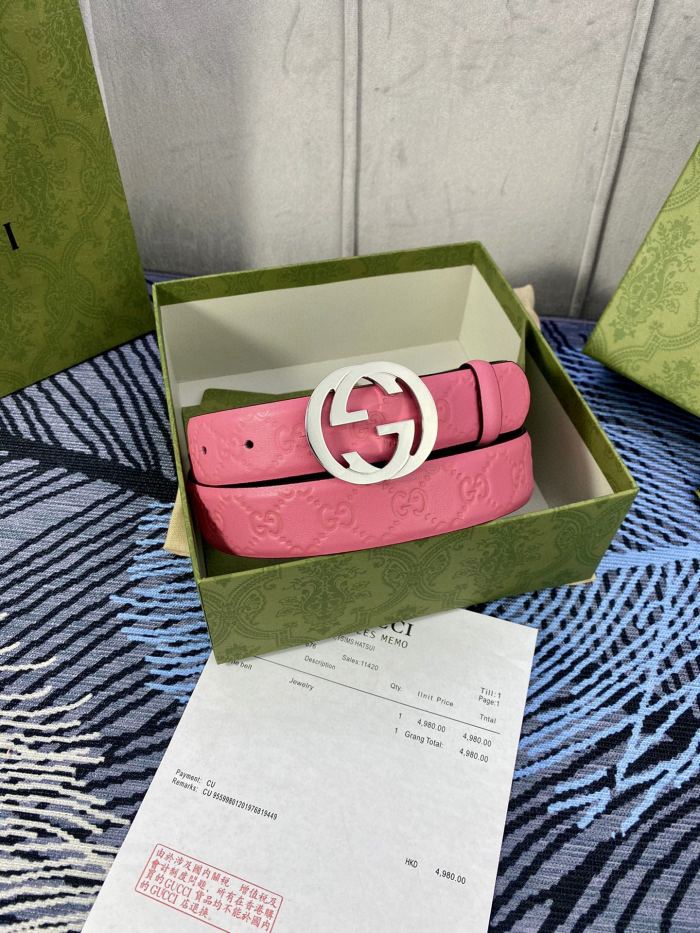 Streetwear  Belt Gucci Signature
