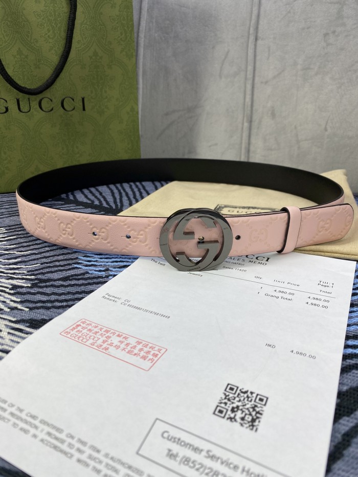 Streetwear  Belt Gucci Signature