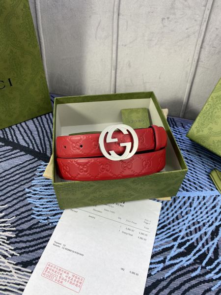 Streetwear  Belt Gucci Signature