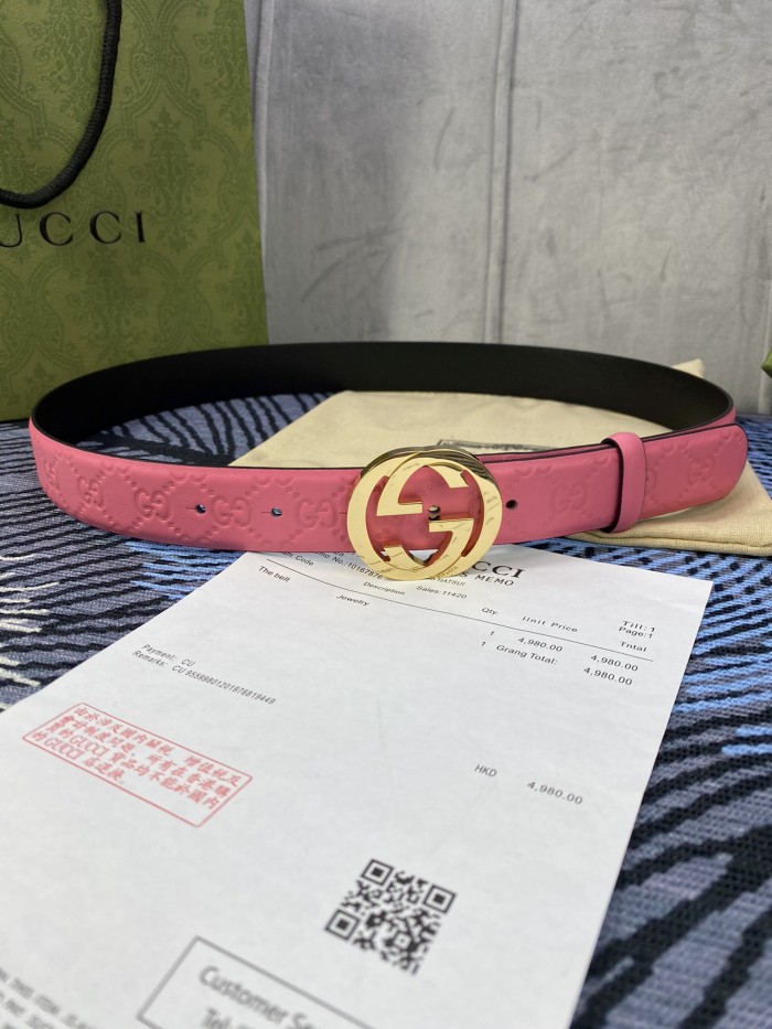 Streetwear  Belt Gucci Signature