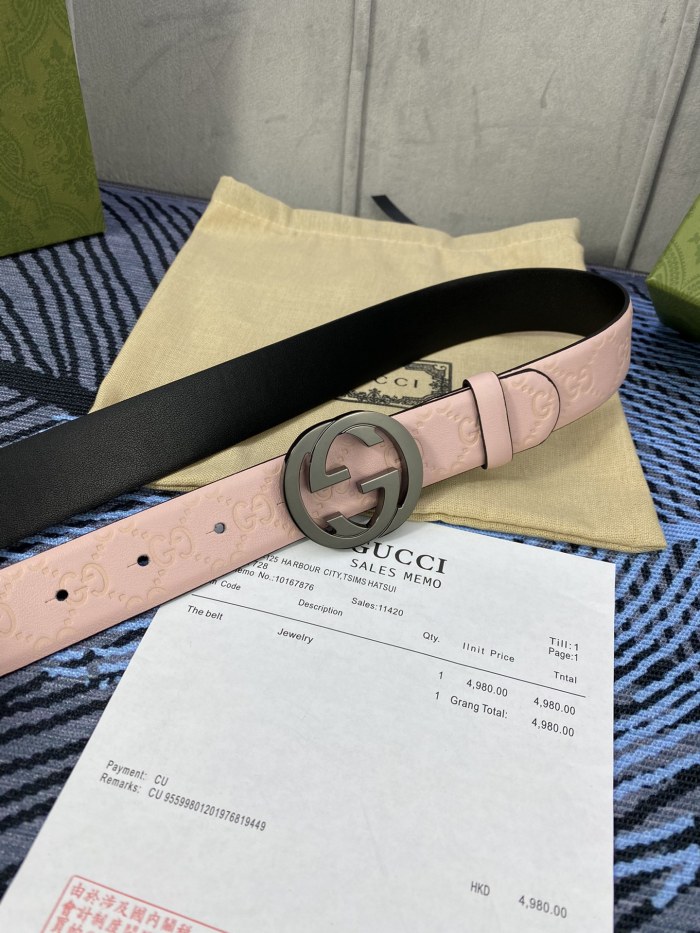 Streetwear  Belt Gucci Signature
