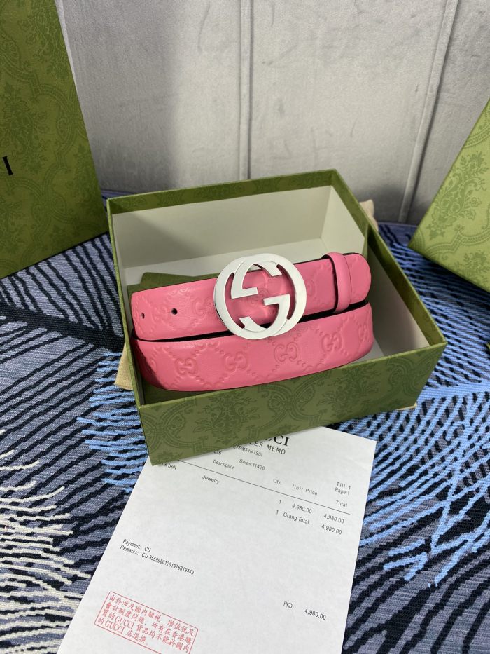 Streetwear  Belt Gucci Signature