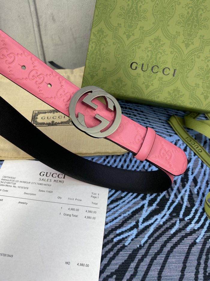Streetwear  Belt Gucci Signature