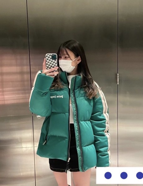 Palm Angels X MONCLER GENIUS Puffer Jackets Unisex Green