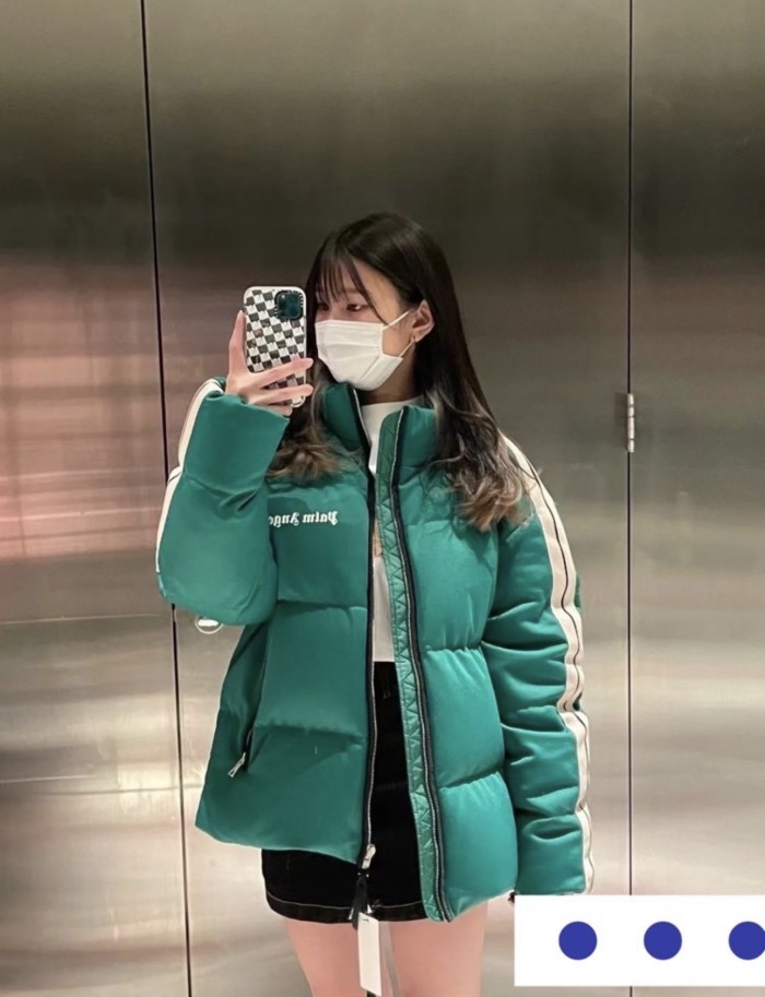 Palm Angels X MONCLER GENIUS Puffer Jackets Unisex Green