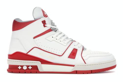 Louis Vuitton LV Trainer Sneaker Mid White Red