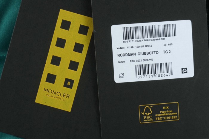 Palm Angels X MONCLER GENIUS Puffer Jackets Unisex Green