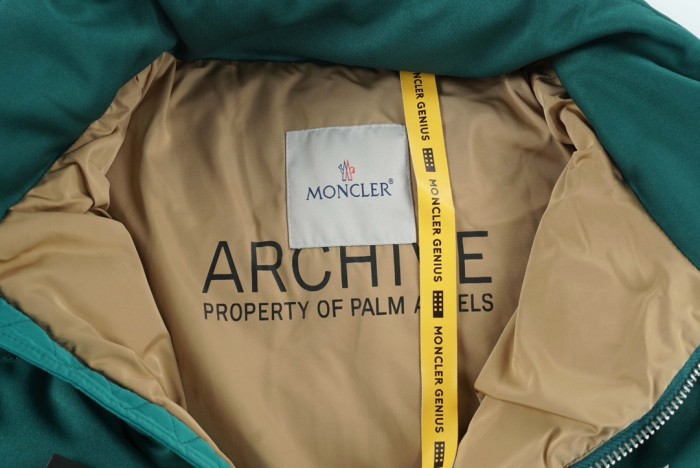 Palm Angels X MONCLER GENIUS Puffer Jackets Unisex Green