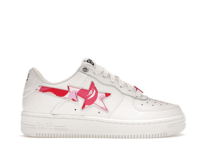 A Bathing Ape Bape Sta Low ABC Camo White Pink