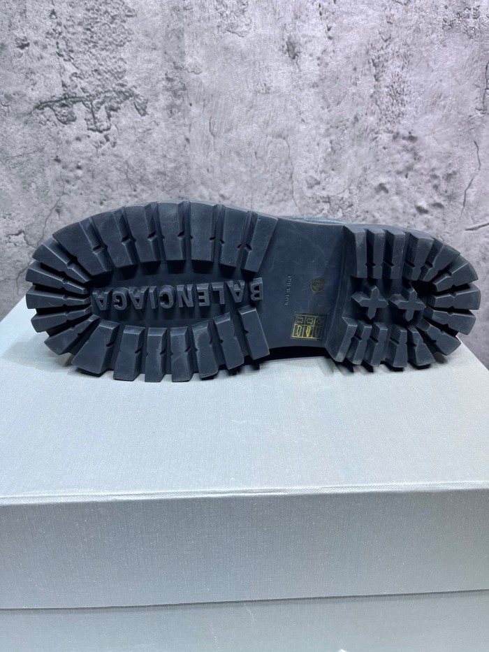 Balenciaga Combat Strike Canvas Combat Boots In Black Cotton