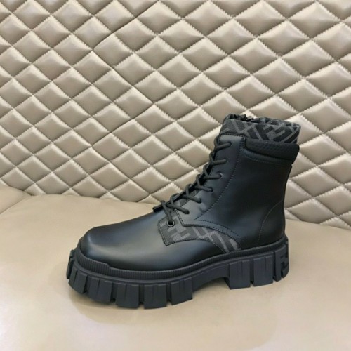 Fendi Force Black leather ankle boots
