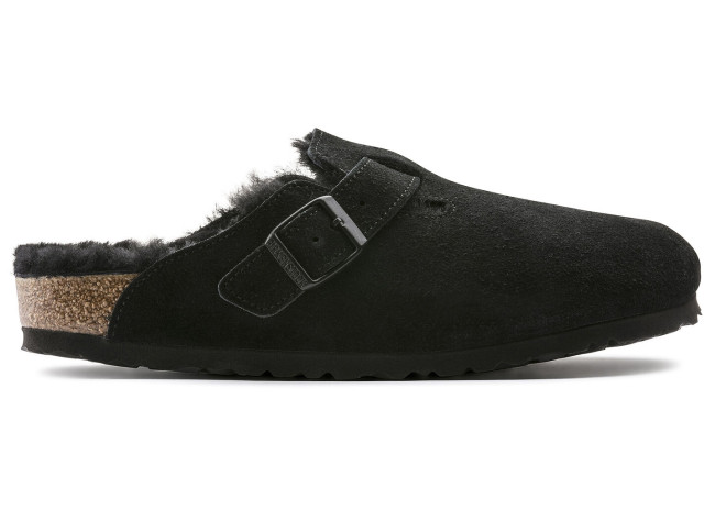 Birkenstock Boston Shearling Suede Black