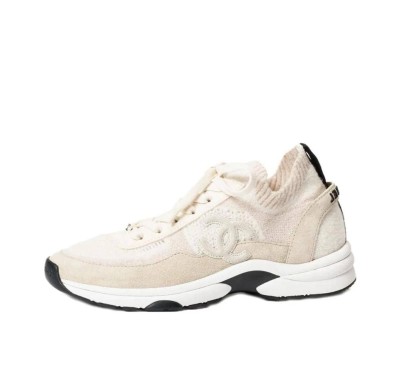 Chanel Trainers Knit & suede calfskin ivory