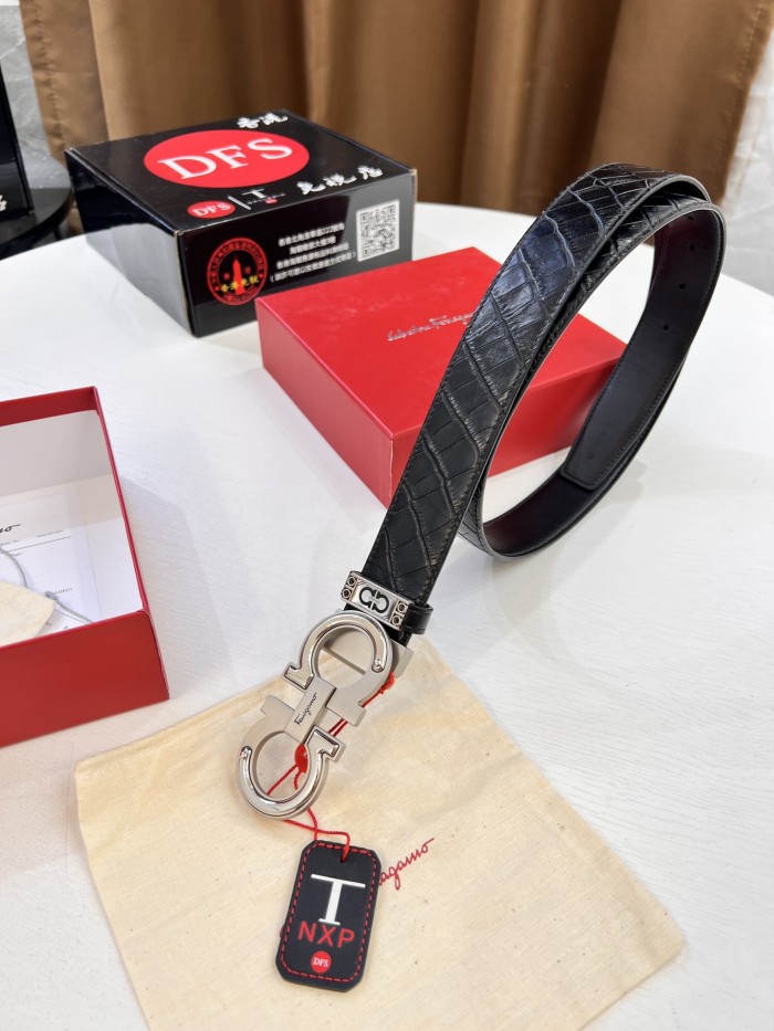 Streetwear Belt Ferragamo 321927 size:3.5cm