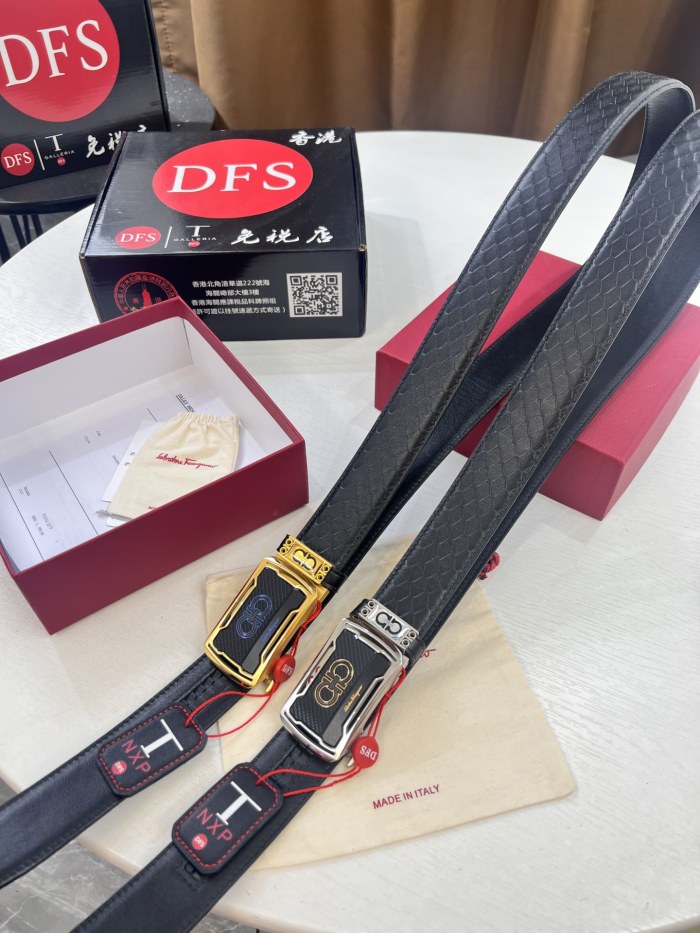 Streetwear Belt Ferragamo 321630 size:3.5cm
