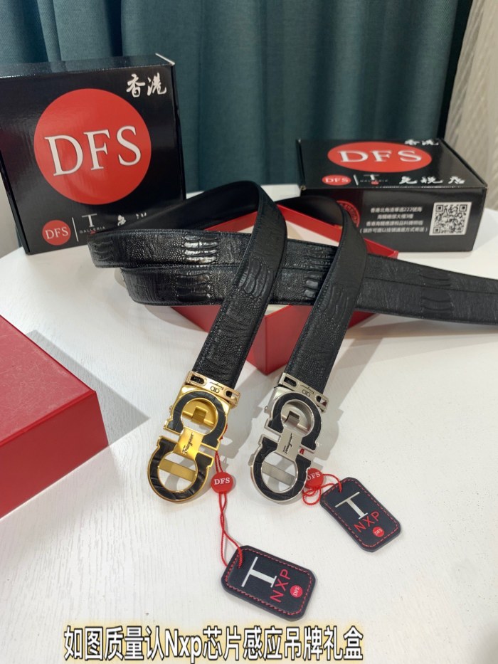 Streetwear Belt Ferragamo 321656 size:3.5cm