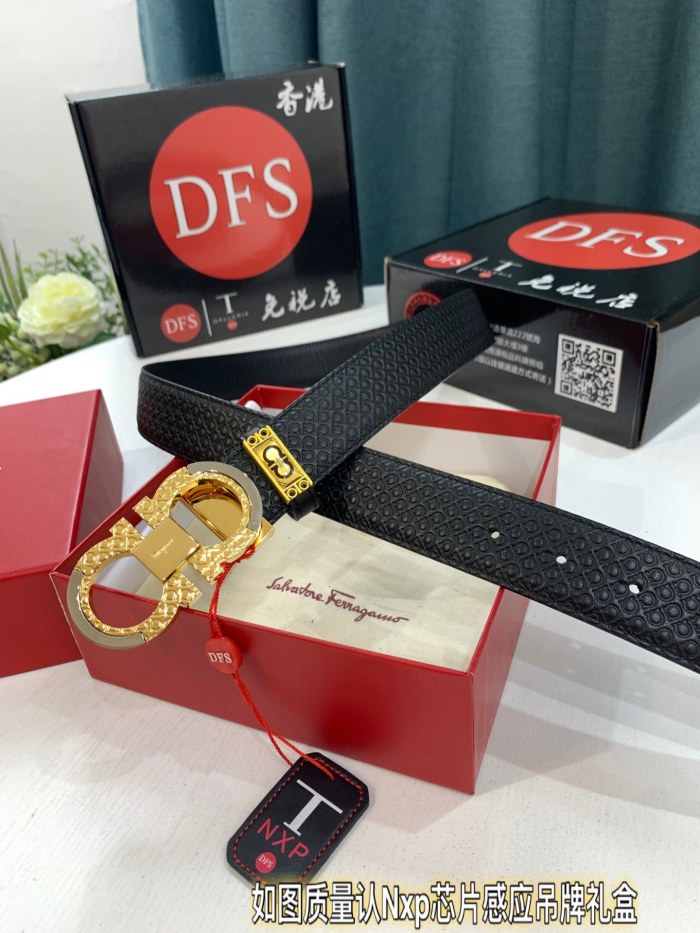 Streetwear Belt Ferragamo 321857 size:3.5cm