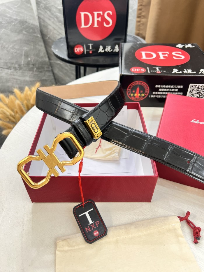 Streetwear Belt Ferragamo 321745 size:3.5cm