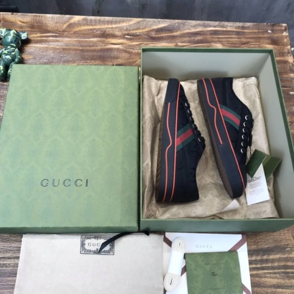 Gucci Off The Grid Tennis 1977 Low ECONYL Black GG Green Red