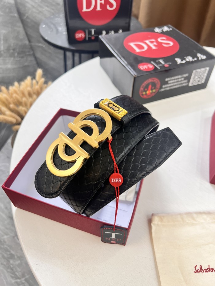 Streetwear Belt Ferragamo 321890 size:3.5cm