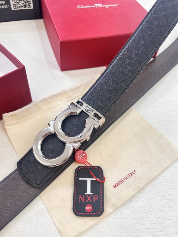 Streetwear Belt Ferragamo 321679 size:3.5cm