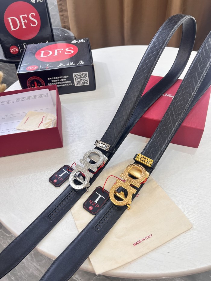 Streetwear Belt Ferragamo 321769 size:3.5cm