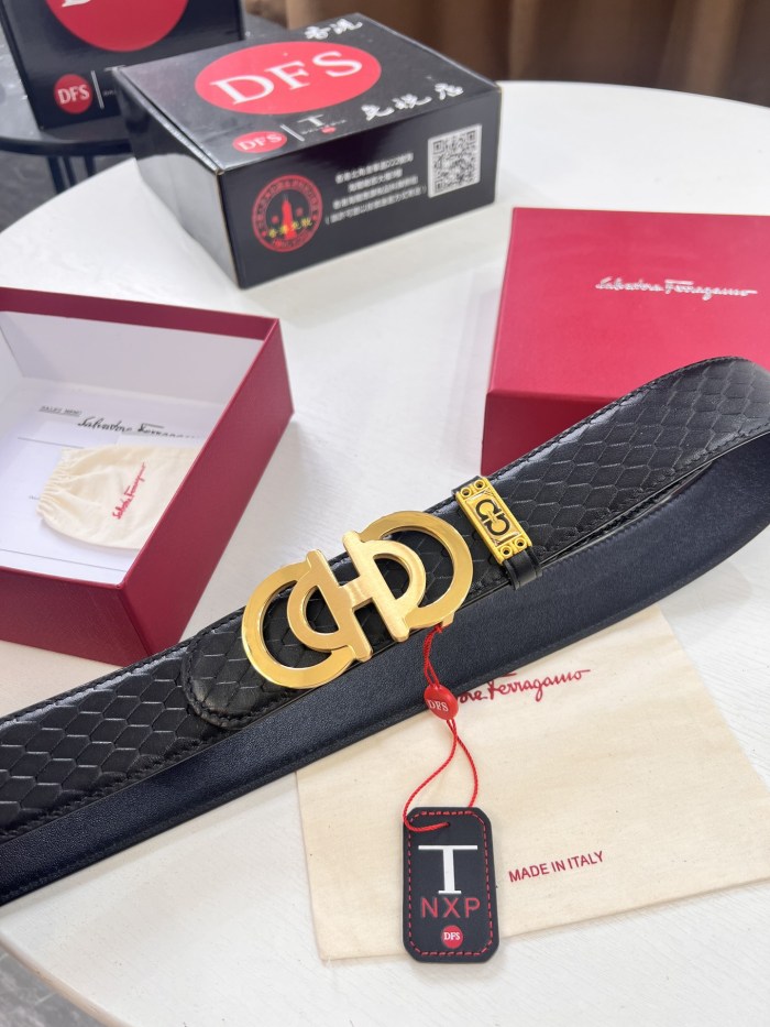 Streetwear Belt Ferragamo 321890 size:3.5cm