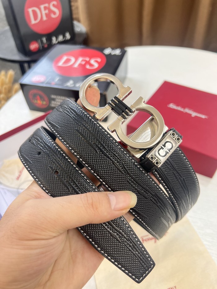 Streetwear Belt Ferragamo 321927 size:3.5cm