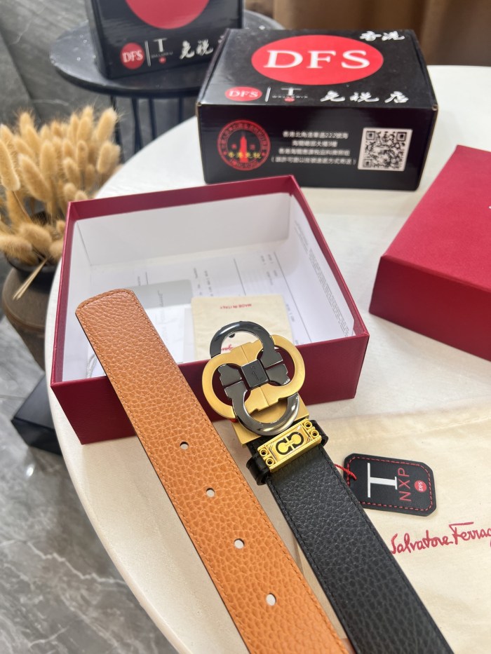Streetwear Belt Ferragamo 321820 size:3.5cm