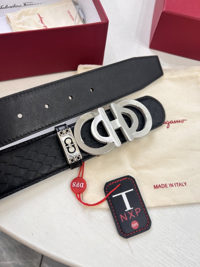 Streetwear Belt Ferragamo 321889 size:3.5cm