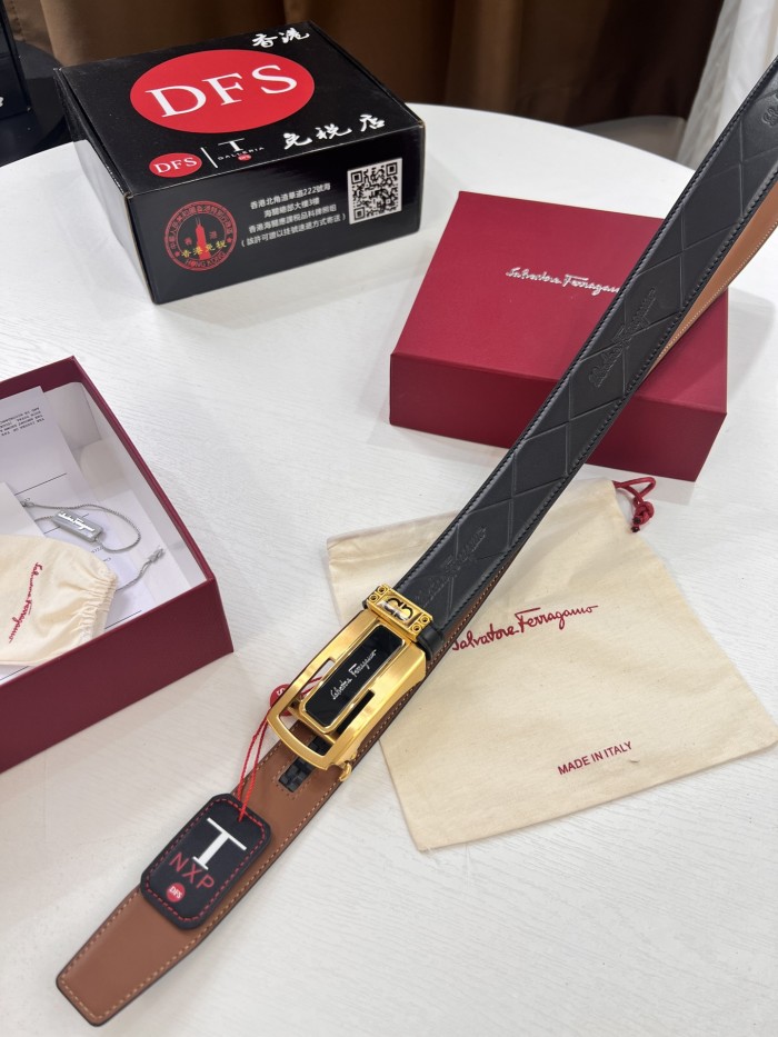 Streetwear Belt Ferragamo 321914 size:3.5cm