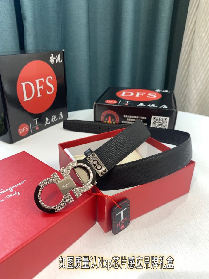 Streetwear Belt Ferragamo 321858 size:3.5cm