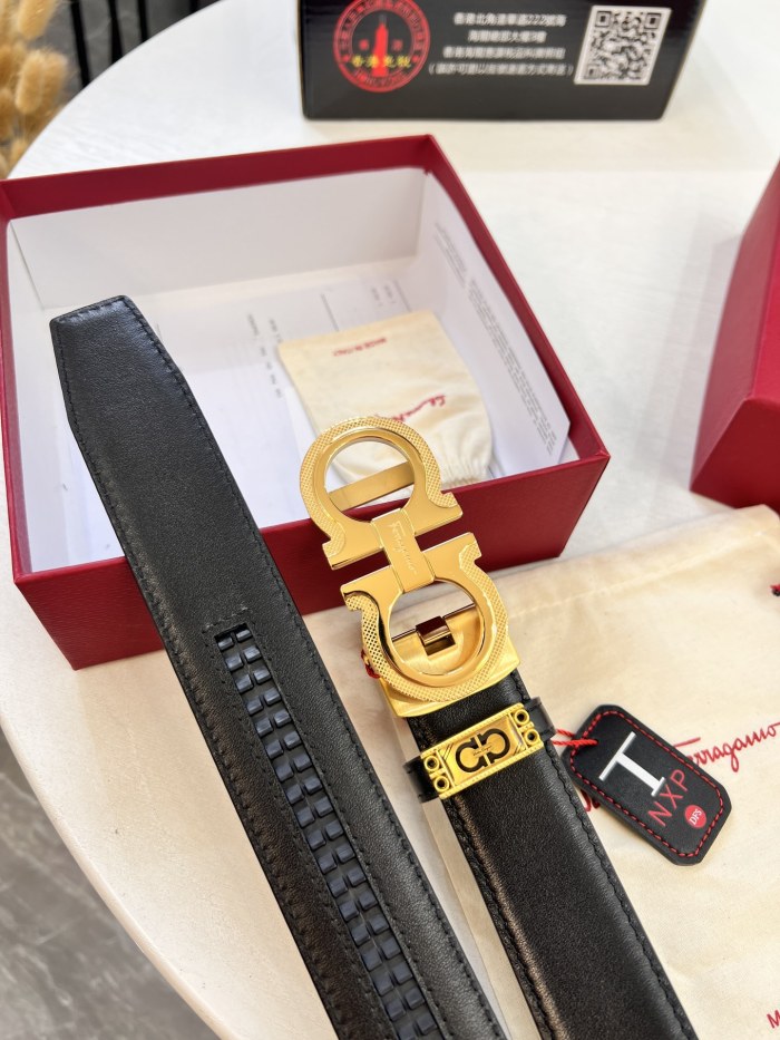 Streetwear Belt Ferragamo 321458 size:3.5cm