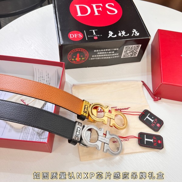 Streetwear Belt Ferragamo 321372 size:3.5cm