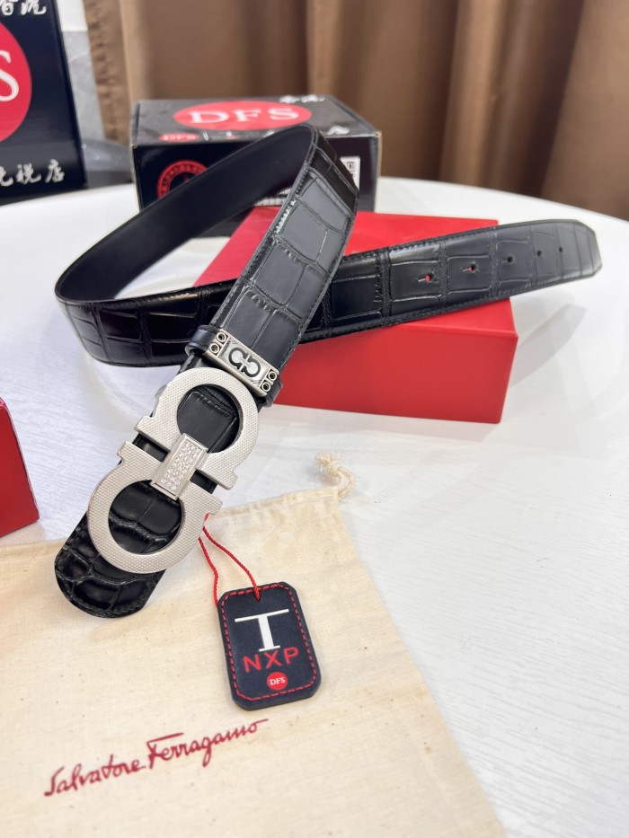 Streetwear Belt Ferragamo 321596 size:3.5cm