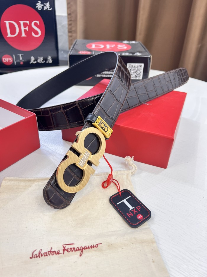 Streetwear Belt Ferragamo 321597 size:3.5cm