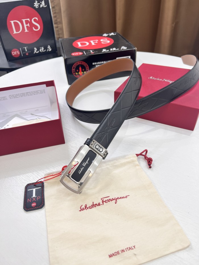 Streetwear Belt Ferragamo 321552 size:3.5cm