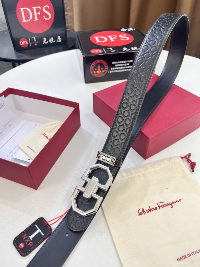 Streetwear Belt Ferragamo 321228 size:3.5cm