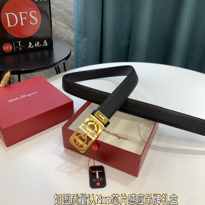 Streetwear Belt Ferragamo 321399 size:3.5cm