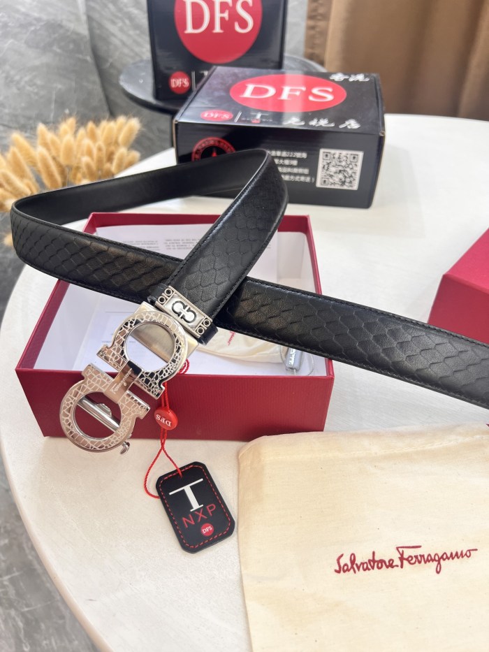 Streetwear Belt Ferragamo 321463 size:3.5cm