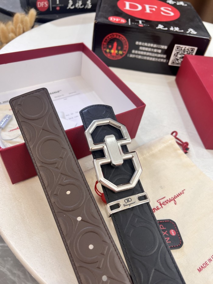 Streetwear Belt Ferragamo 321537 size:3.5cm